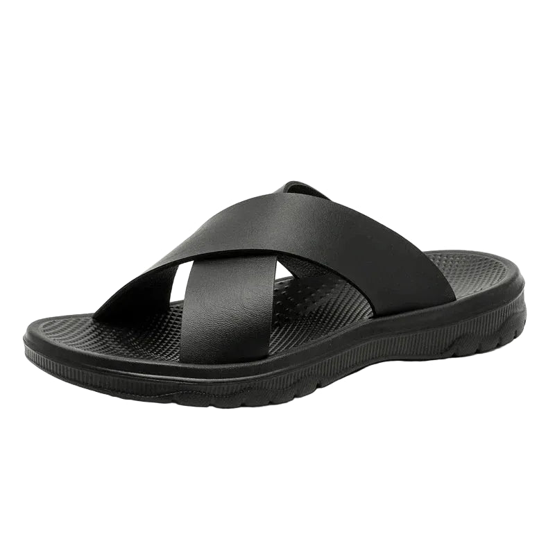 Men's Cross-Strap Slide Sandals
