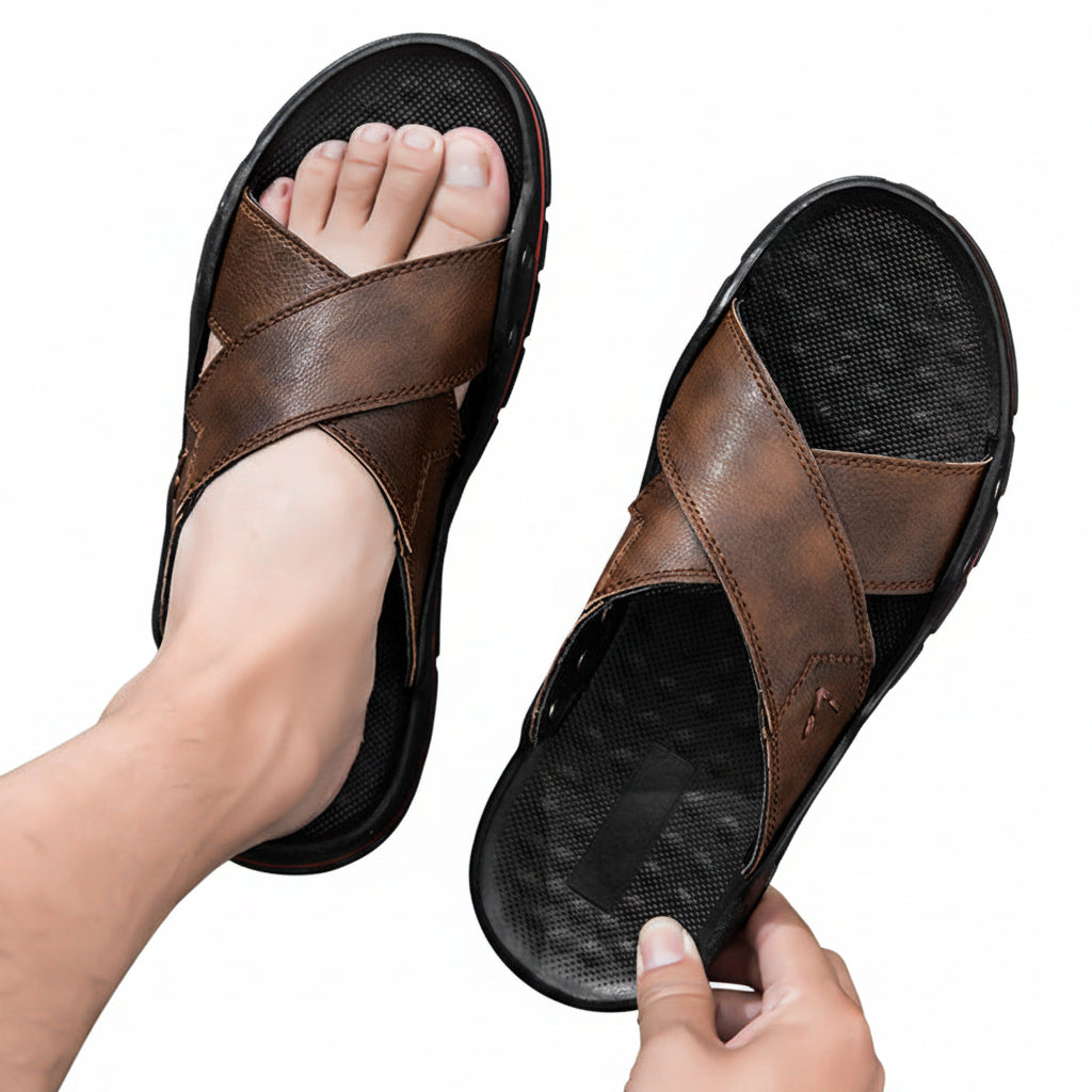 Men's Diagonal Strap Sandals