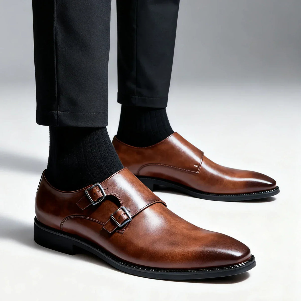 Men's Double Buckle Dress Shoes