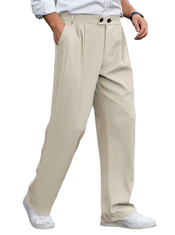 Men's Double Button Front Trousers