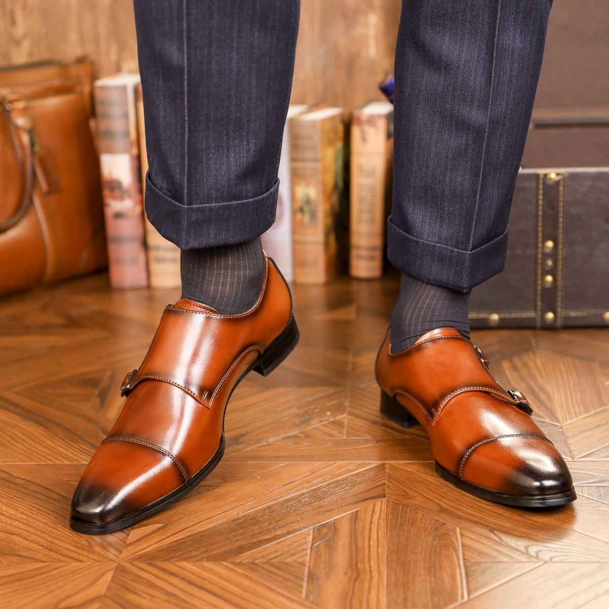Men's Double Monk Strap Shoes