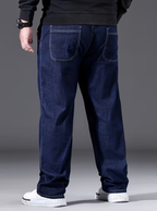 Men's Drawstring Wide Leg Jeans