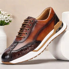 Men's Embossed Lace-Up Trainers