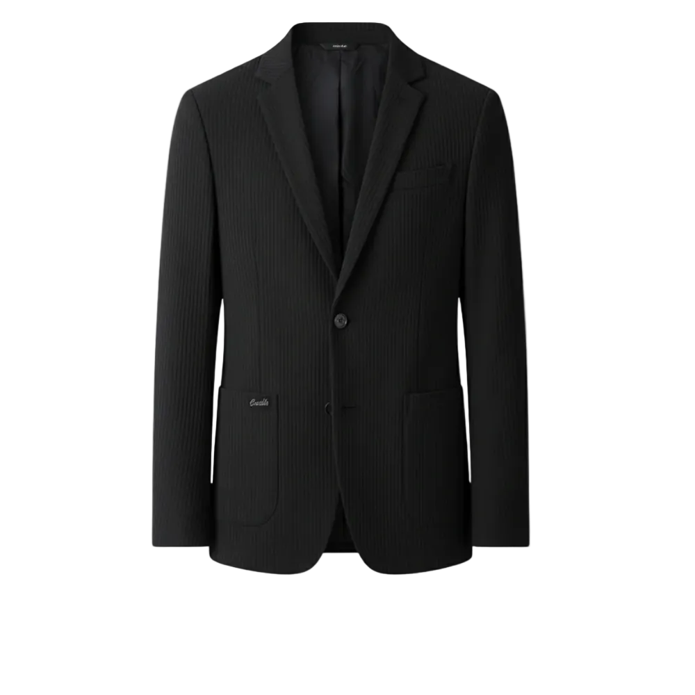Men's Grid Detail Blazer