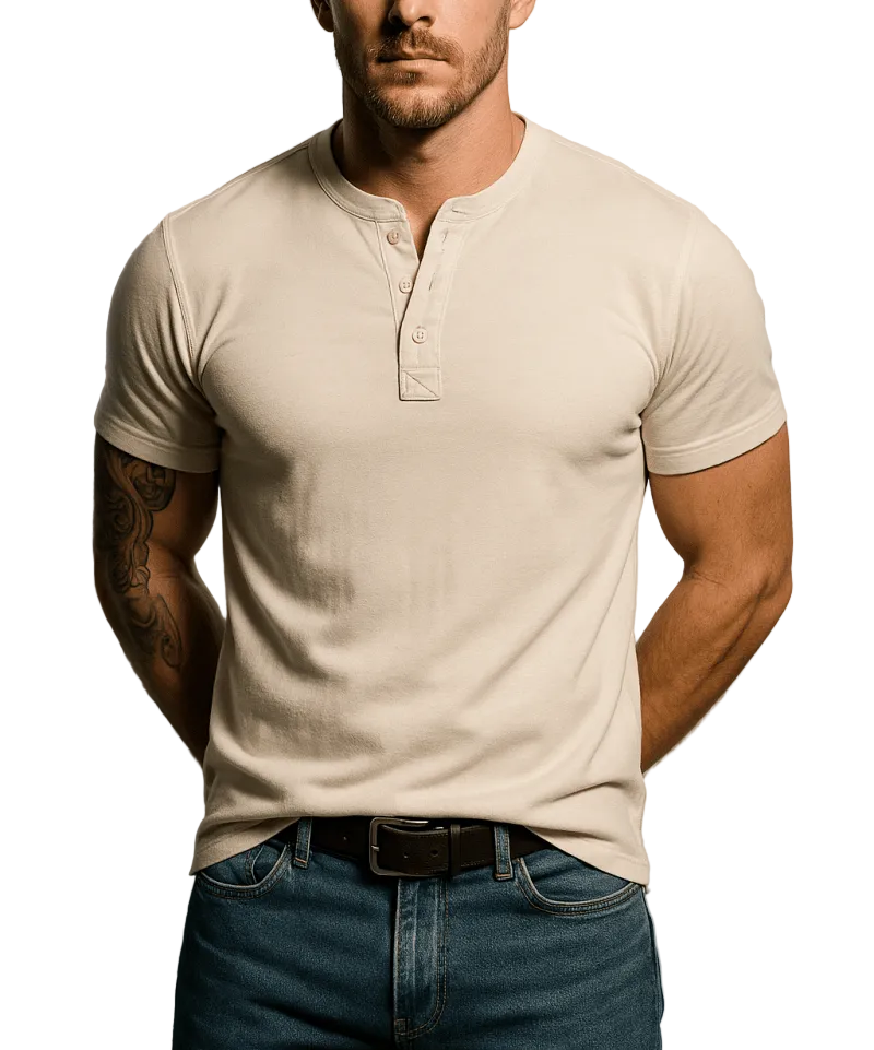 Men's Half Button Shirt