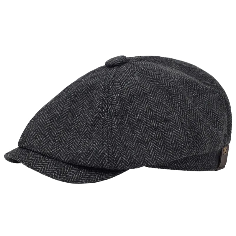 Men's Herringbone Newsboy Cap
