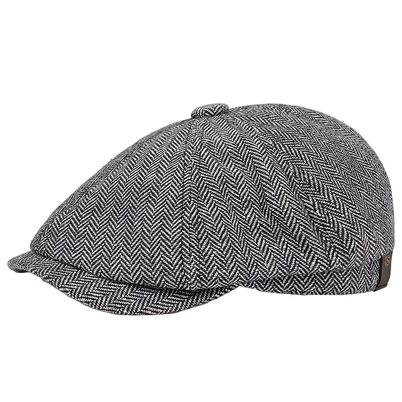 Men's Herringbone Newsboy Cap