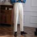 Men's High-Waist Pleated Trousers