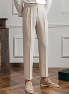 Men's High-Waisted Pleated Trousers