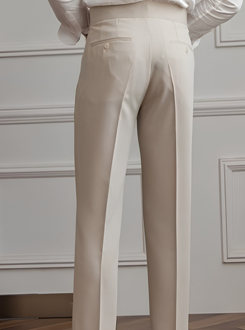 Men's High-Waisted Pleated Trousers