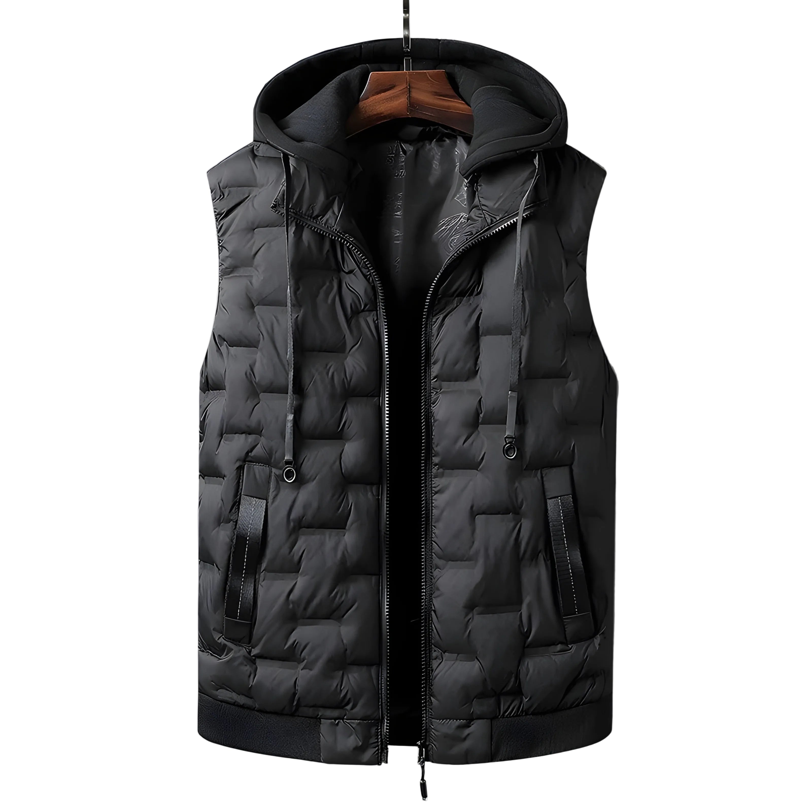Men's Hood Zip Pocket Vest