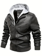 Men's Hooded Biker Jacket