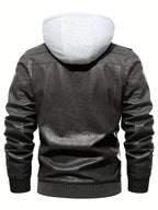 Men's Hooded Biker Jacket