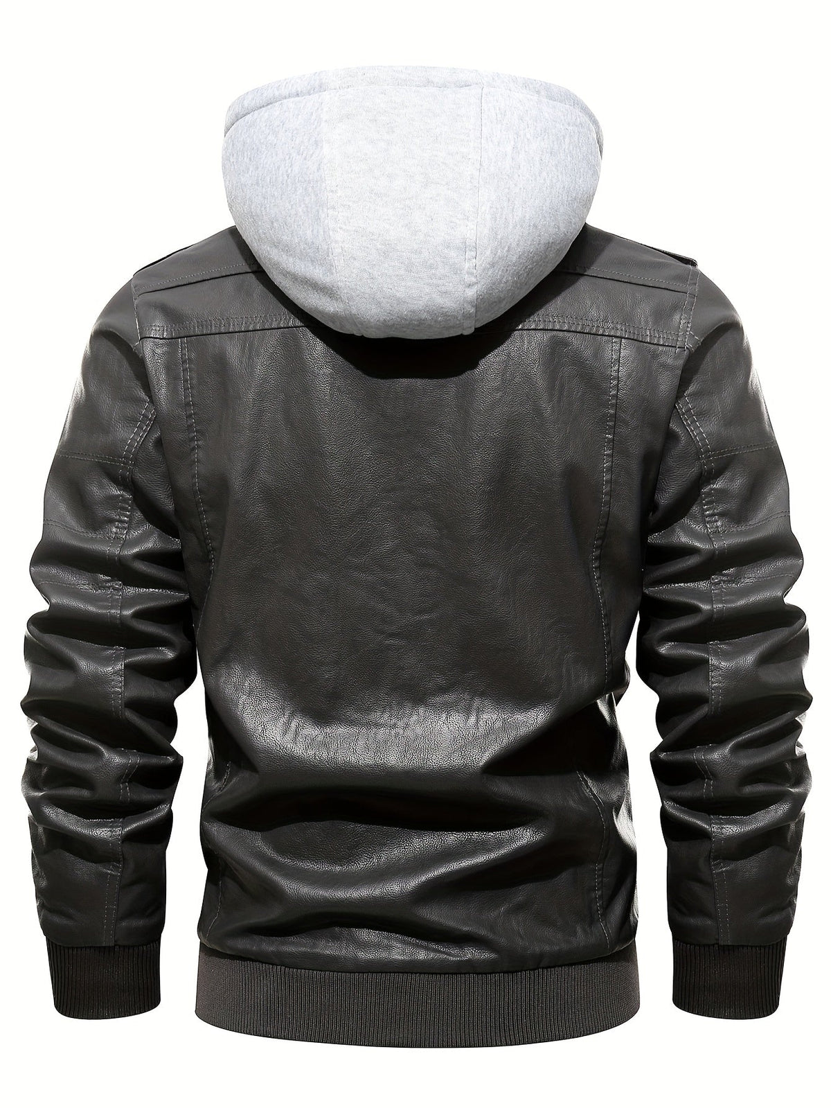 Men's Hooded Biker Jacket
