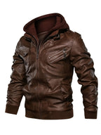 Men's Hooded Biker Jacket