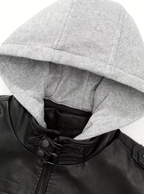 Men's Hooded Biker Jacket