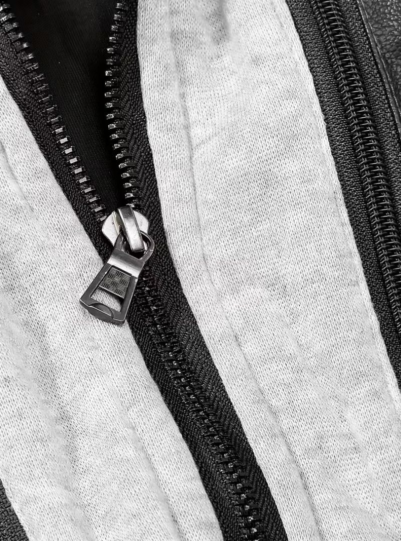 Men's Hooded Biker Jacket