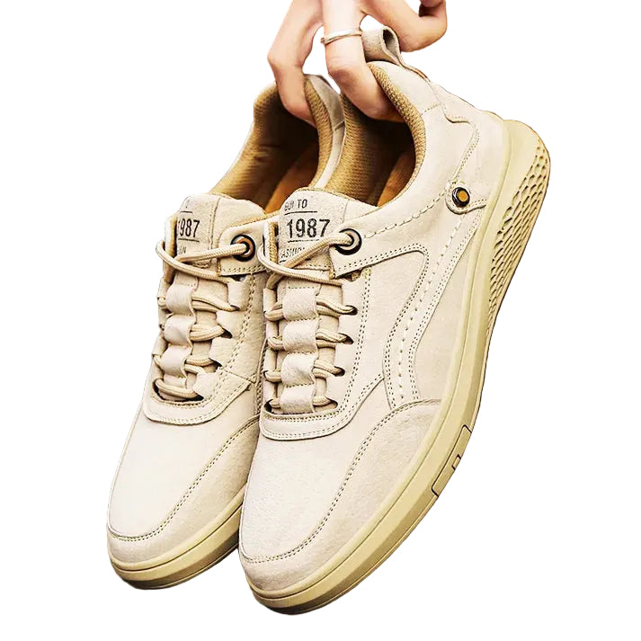 Men's Label Detail Lace Sneakers
