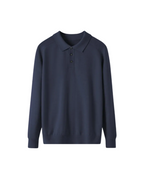 Men's Long Sleeve Button Polo Shirt