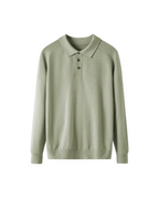 Men's Long Sleeve Button Polo Shirt