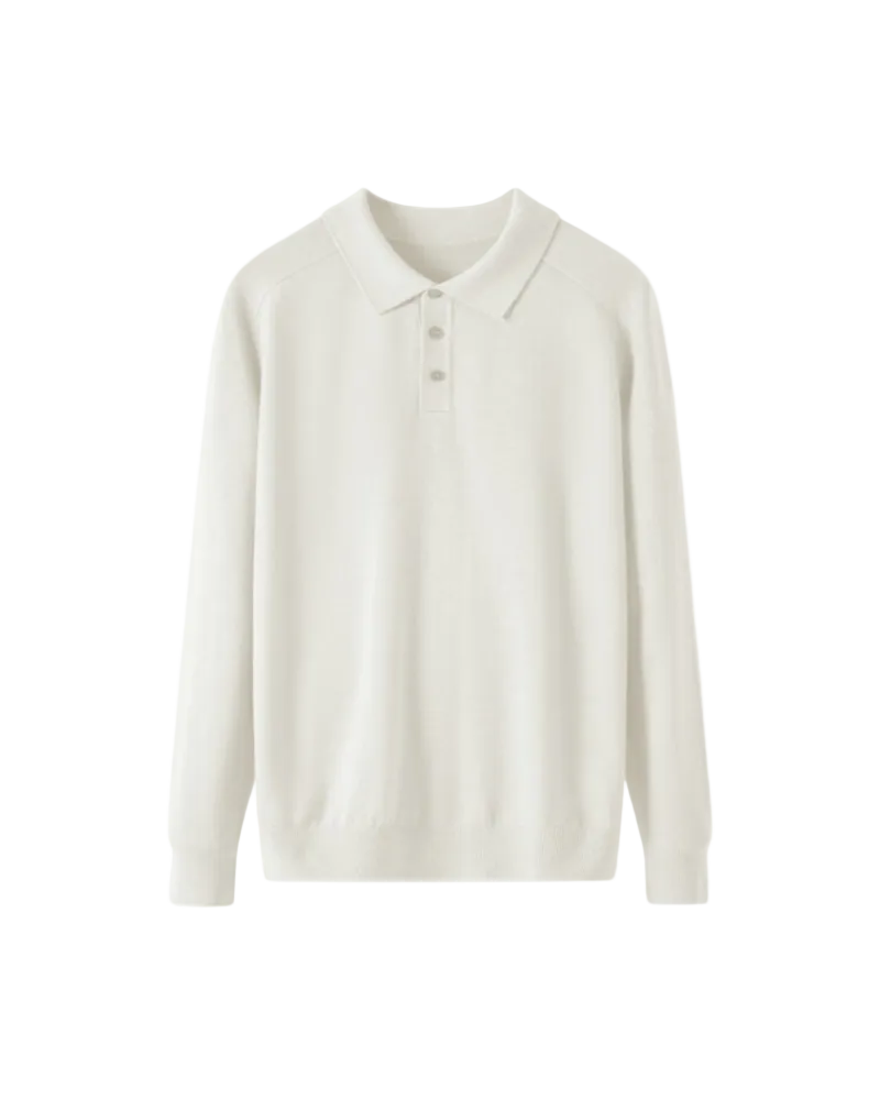 Men's Long Sleeve Button Polo Shirt