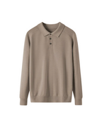 Men's Long Sleeve Button Polo Shirt