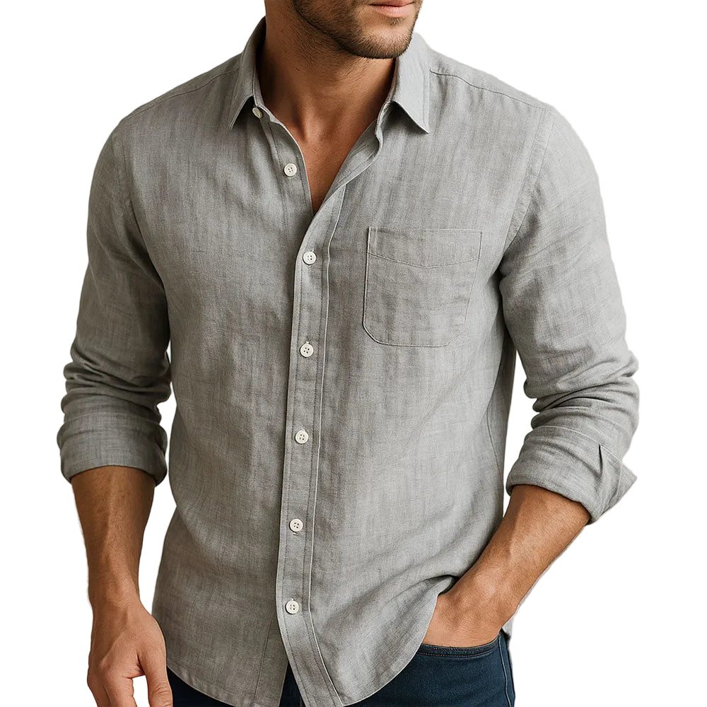 Men's Long Sleeve Button Shirt