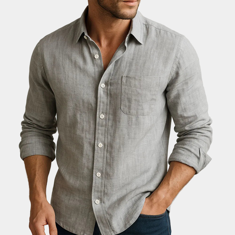 Men's Long Sleeve Button-Up Shirt