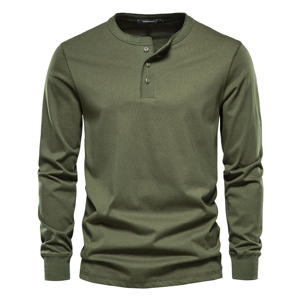 Men's Long Sleeve Henley T-Shirt