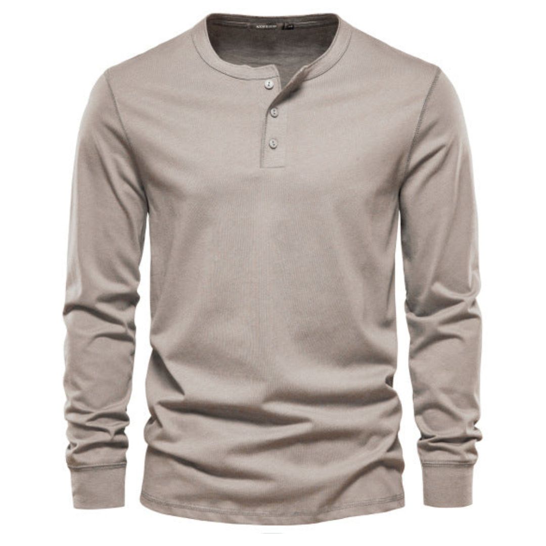 Men's Long Sleeve Henley T-Shirt