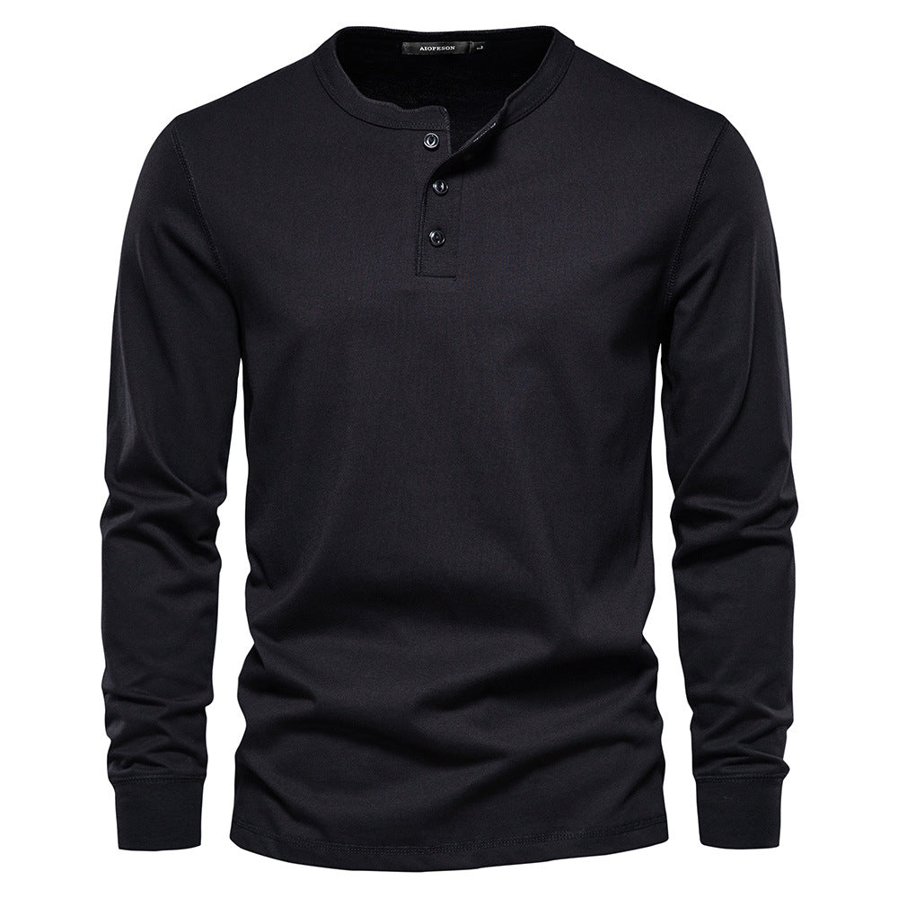 Men's Long Sleeve Henley T-Shirt