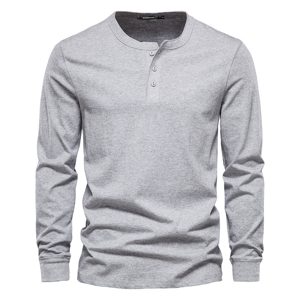 Men's Long Sleeve Henley T-Shirt