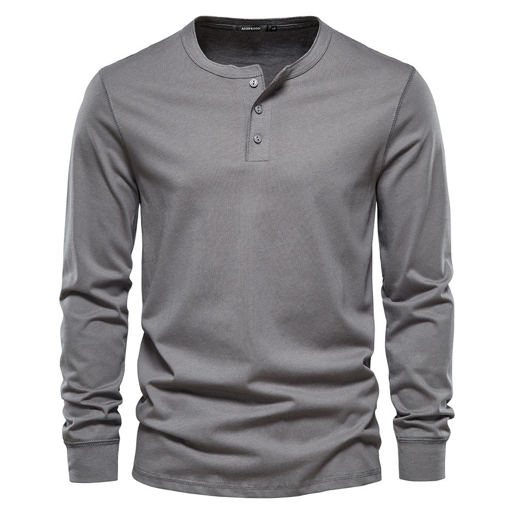 Men's Long Sleeve Henley T-Shirt