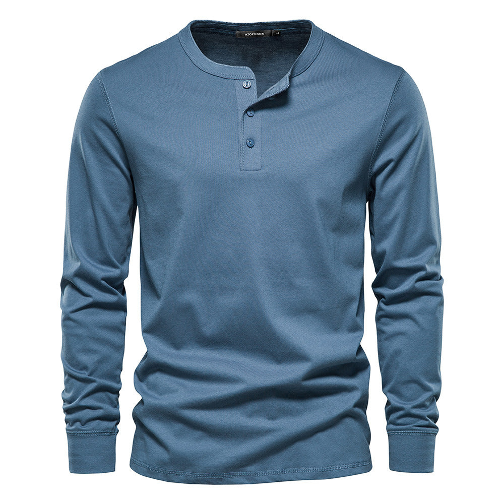 Men's Long Sleeve Henley T-Shirt