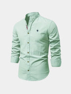 Men's Long Sleeve Mandarin Collar Shirt