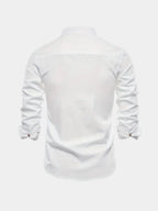 Men's Long Sleeve Mandarin Collar Shirt