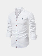 Men's Long Sleeve Mandarin Collar Shirt