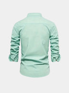 Men's Long Sleeve Mandarin Collar Shirt