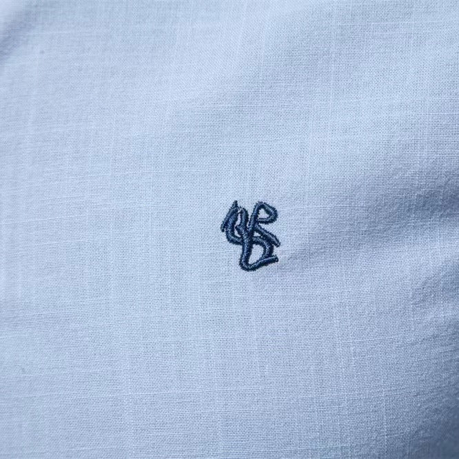 Men's Mandarin Collar Button-Up Shirt