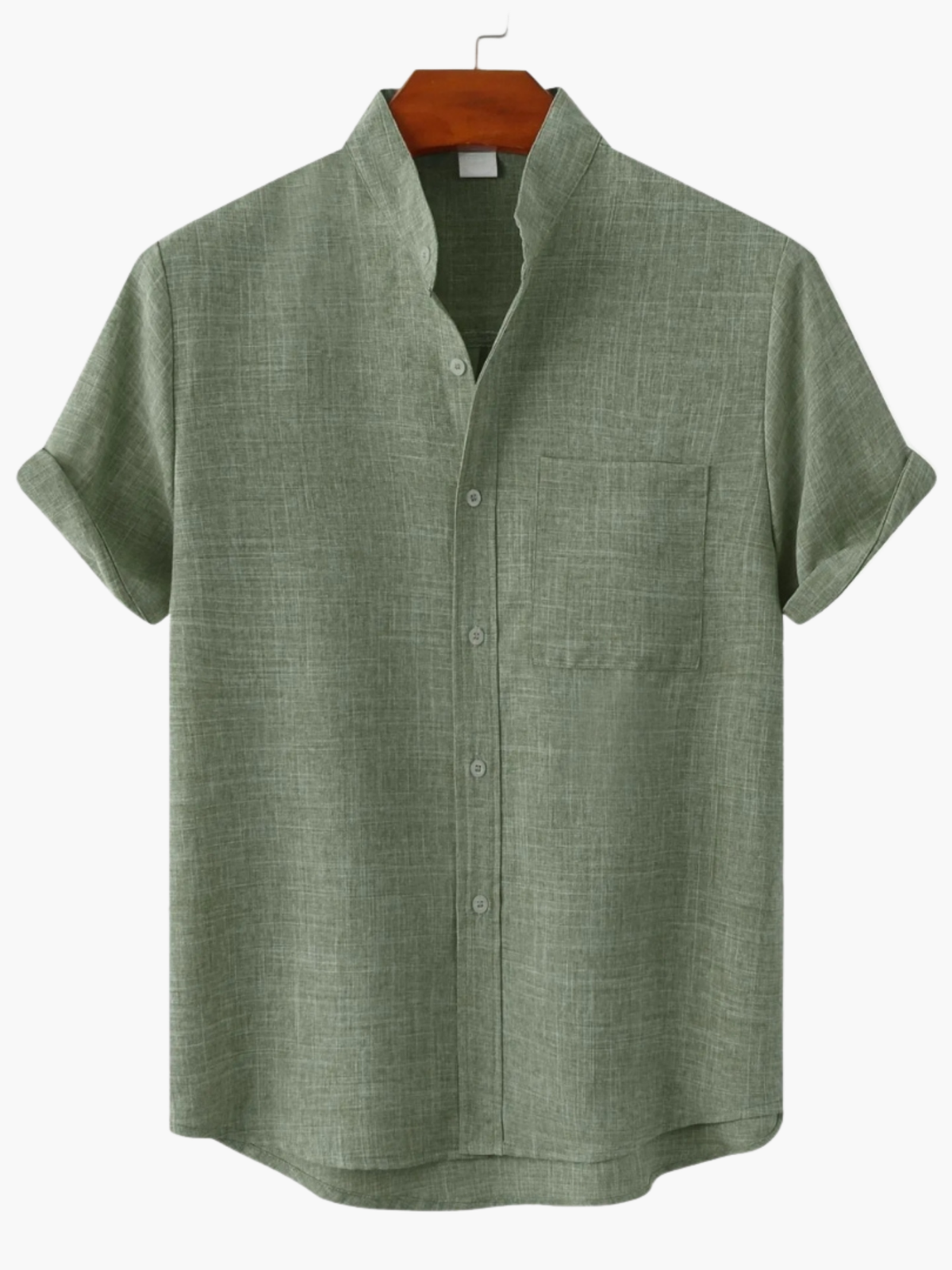 Men's Mandarin Collar Shirt and Trousers Set