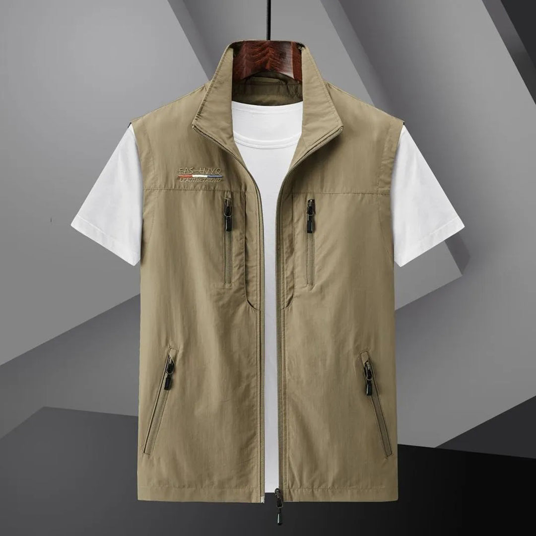 Men's Multi-Pocket Zip-Up Gilet