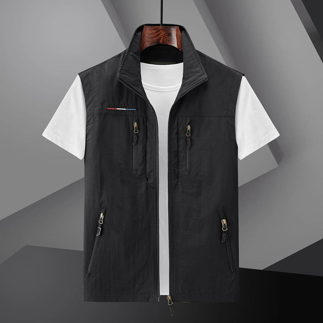 Men's Multi-Pocket Zip-Up Gilet