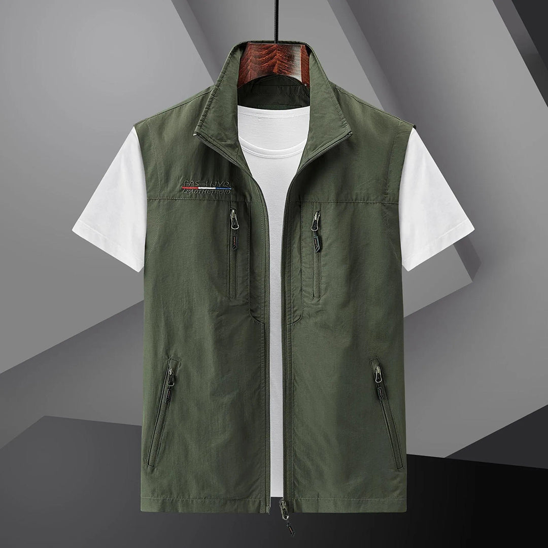 Men's Multi-Pocket Zip-Up Gilet