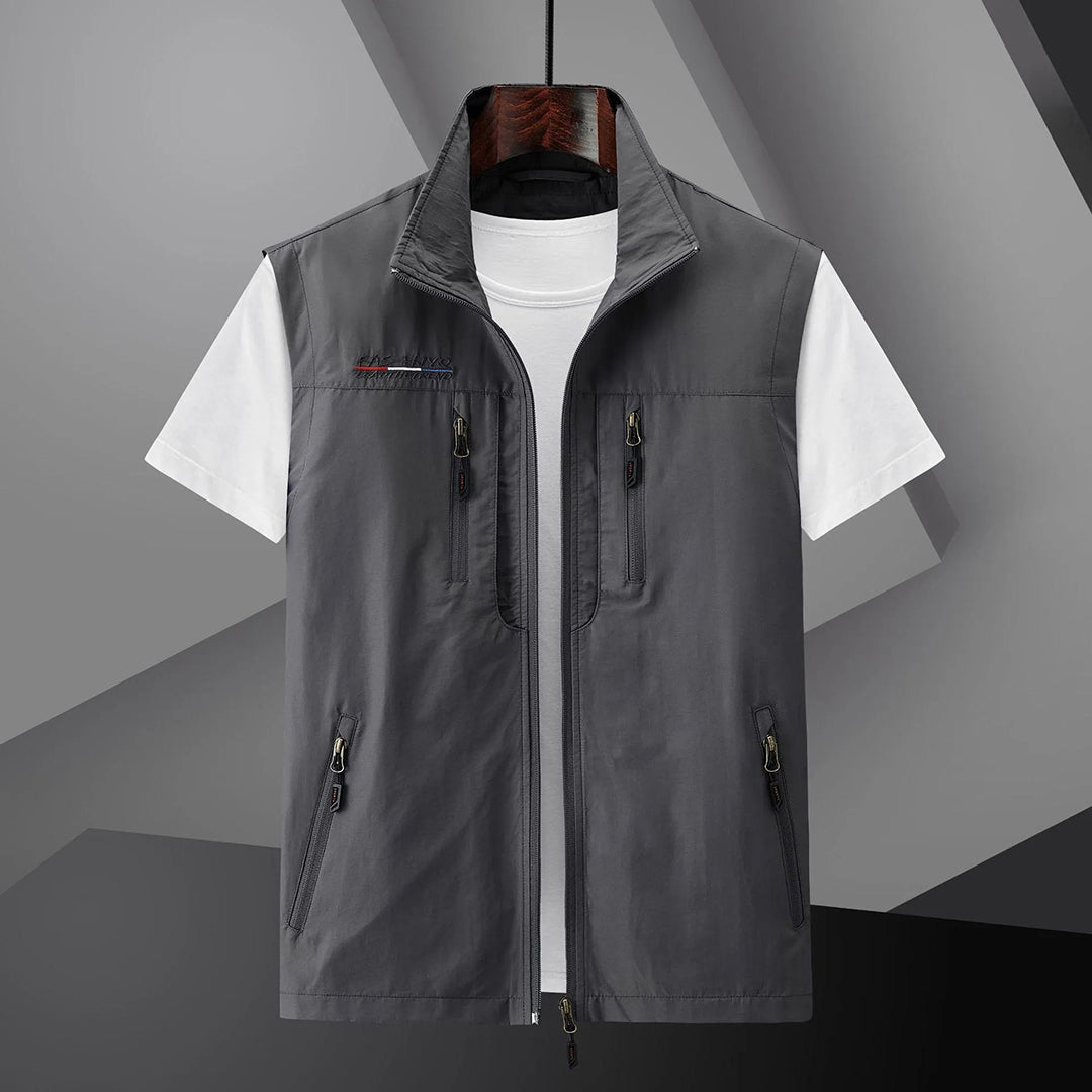 Men's Multi-Pocket Zip-Up Gilet