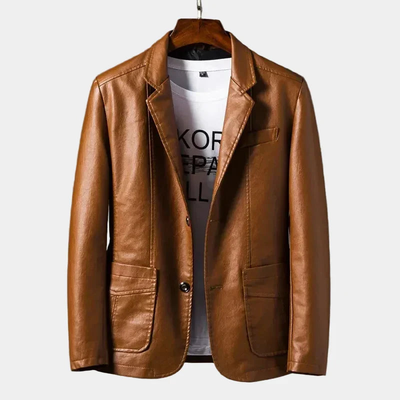 Men's Notched Lapel Blazer Jacket