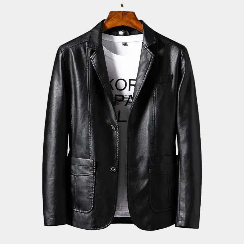 Men's Notched Lapel Blazer Jacket