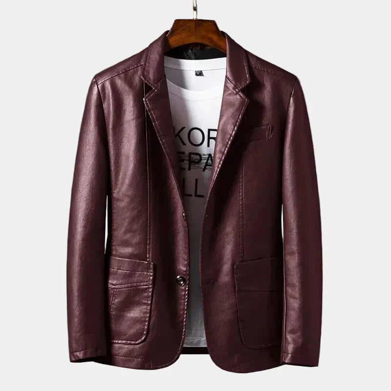 Men's Notched Lapel Blazer Jacket