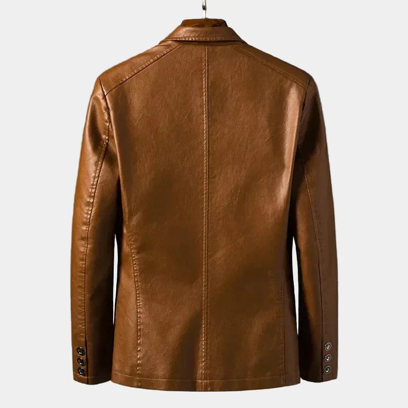Men's Notched Lapel Blazer Jacket