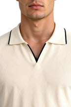 Men's Open Neck Polo Shirt