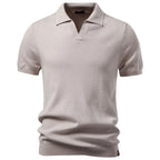 Men's Open Placket Line Polo Shirt